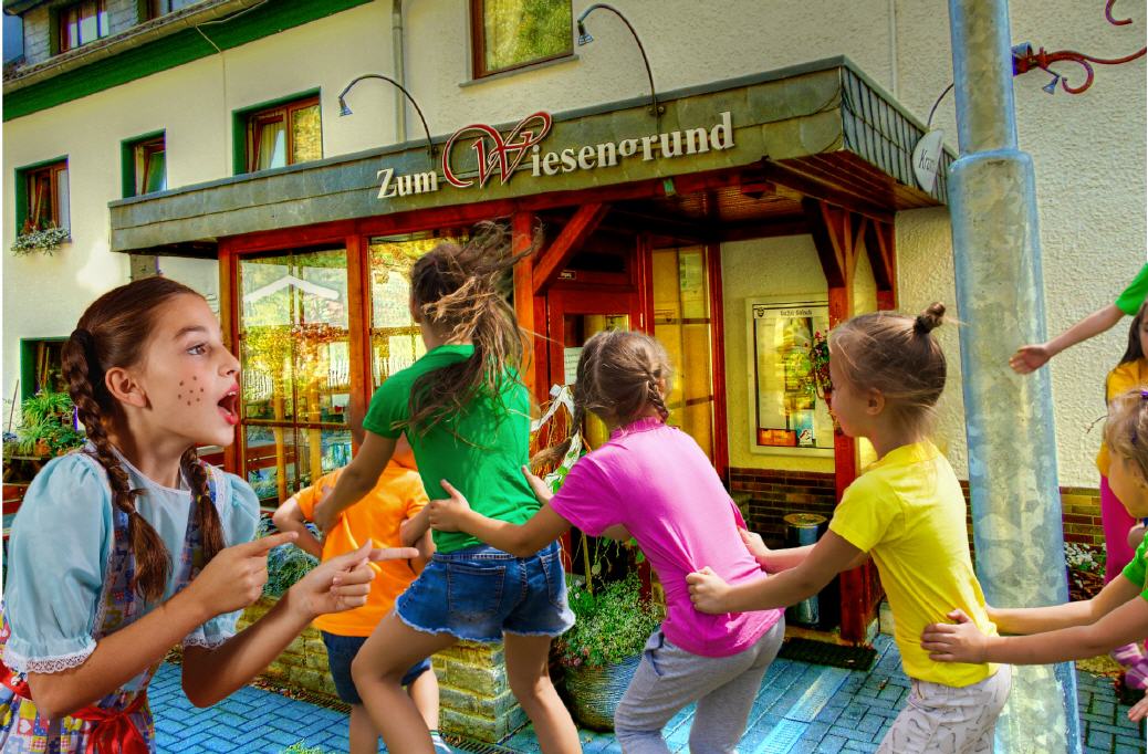 Kindergeburtstag "Zum Wiesengrund".