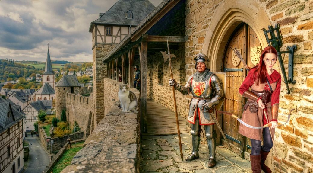 Wehrgang M&uuml;nstereifel im 17. Jahrhundert.